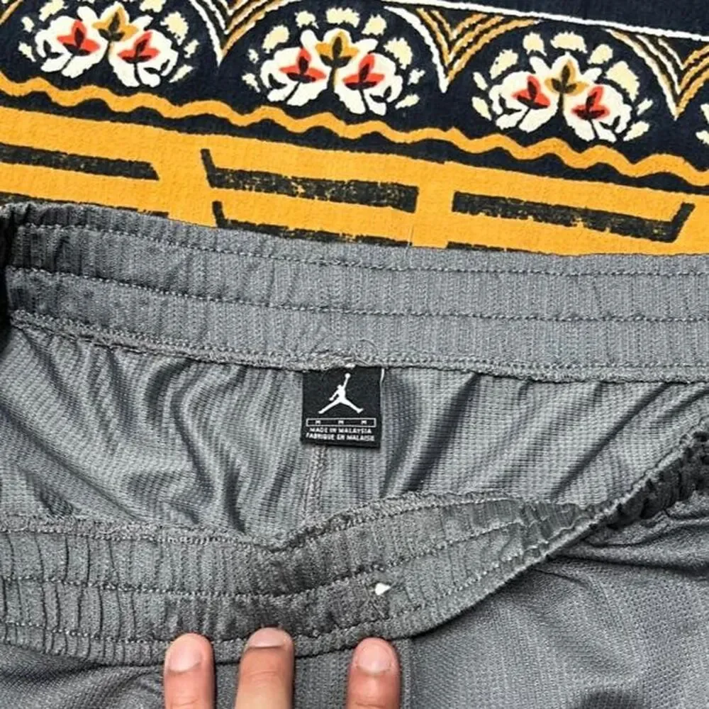 Jordan Men's Grey and Black Shorts